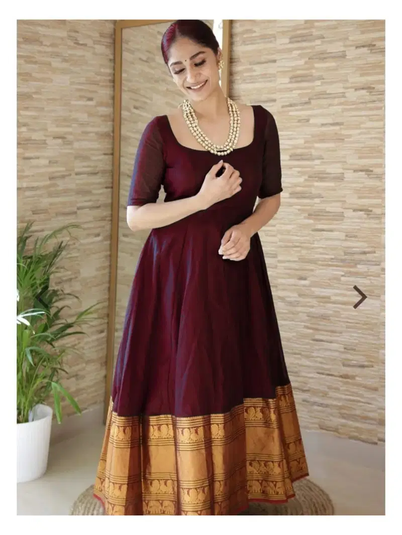 lazza Pure Silk Zari Weaving Gown Catalog